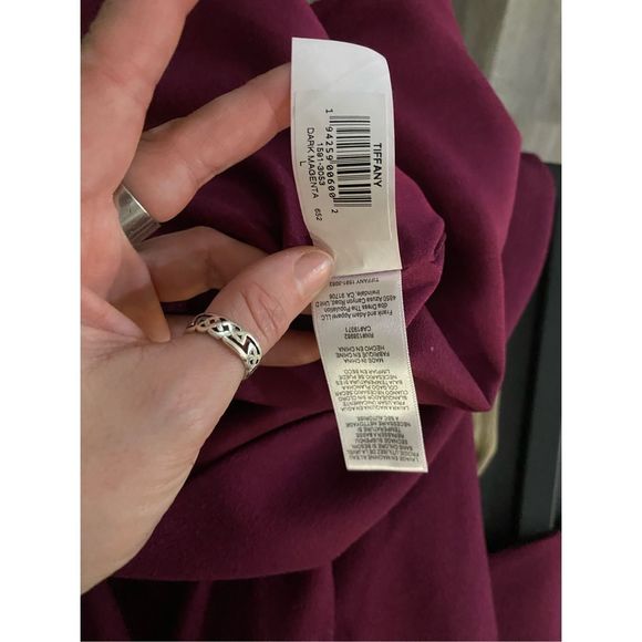Dress The Population Tiffany Dress One Shoulder in Dark Magenta Sz Large MP $148 - Picture 6 of 8